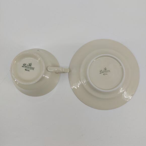 Durocor Bavaria Tea Cup & Saucer Floral Gold Trim - Picture 3 of 11